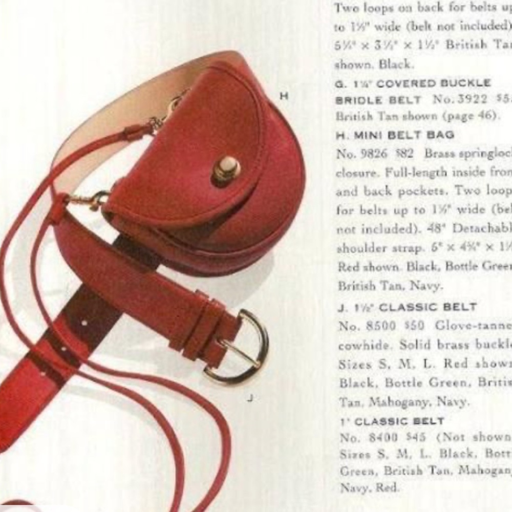 Vintage Coach Mini Bag Belt Bag Crossbody #9826 Messenger Red Leather USA - Picture 4 of 13